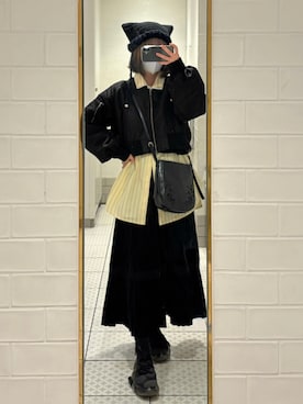 「HARE（ハレ）のアイテム（バッグ）」を使った、MIHOさん（レディース・153cm）の冬コーディネート