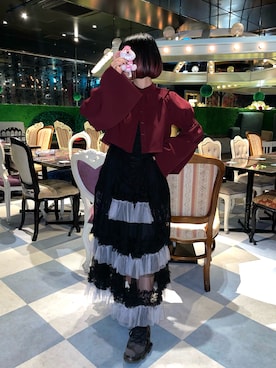 「アイテム（スカート）」を使った、MIHOさん（レディース・153cm）の秋コーディネート