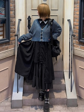 「YOSUKE（ヨースケ）のアイテム」を使った、MIHOさん（レディース・153cm）の春コーディネート