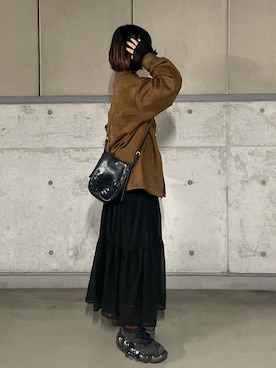 「アイテム（ブルゾン）」を使った、MIHOさん（レディース・153cm）の秋コーディネート