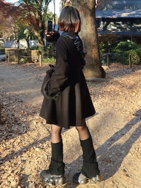 「grounds（グラウンズ）のアイテム」を使った、MIHOさん（レディース・153cm）の冬コーディネート