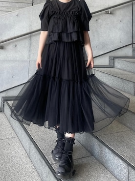 「JUNOAH（ジュノア）のアイテム（Tシャツ/カットソー）」を使った、MIHOさん（レディース・153cm）の夏コーディネート