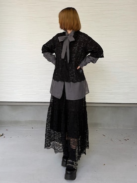 「YOSUKE（ヨースケ）のアイテム（シューズ）」を使った、MIHOさん（レディース・153cm）の春コーディネート