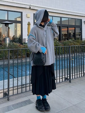 「HARE（ハレ）のアイテム（バッグ）」を使った、MIHOさん（レディース・153cm）の冬コーディネート