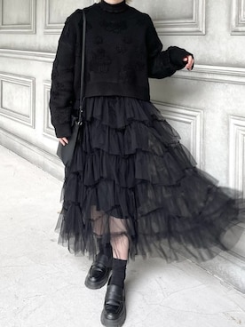 「JUNOAH（ジュノア）のアイテム」を使った、MIHOさん（レディース・153cm）の秋コーディネート