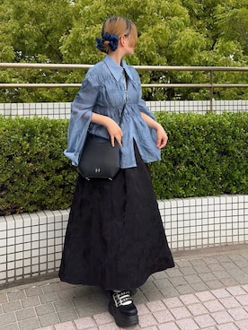 「YOSUKE（ヨースケ）のアイテム」を使った、MIHOさん（レディース・153cm）の春コーディネート