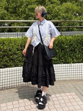 「HARE（ハレ）のアイテム（バッグ）」を使った、MIHOさん（レディース・153cm）の夏コーディネート