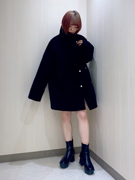 「153cm」｜「アイテム（その他アウター）」を使った、しらこさん（レディース・153cm）の冬コーディネート