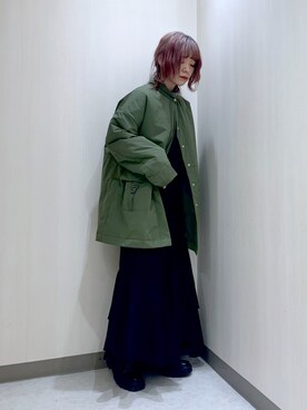 「甘辛mix」｜「アイテム（その他アウター）」を使った、しらこさん（レディース・153cm）の冬コーディネート