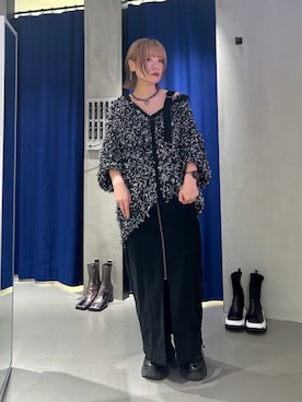 「PAGEBOY（ページボーイ）のリップスキニーデニム（デニムパンツ）」を使った、しらこさん（レディース・154cm）の秋コーディネート