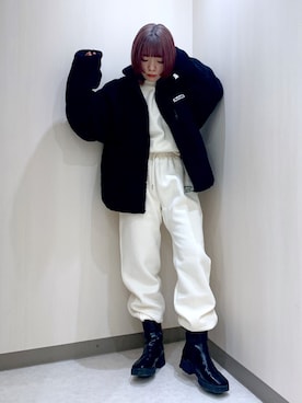 「153cm」｜「アイテム（ブルゾン）」を使った、しらこさん（レディース・153cm）の秋コーディネート