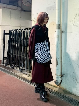 「昨日のコーデ」｜「アイテム（その他アウター）」を使った、しらこさん（レディース・153cm）の秋コーディネート