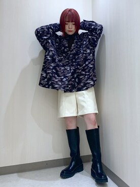 「153cm」｜「アイテム（その他アウター）」を使った、しらこさん（レディース・153cm）の秋コーディネート