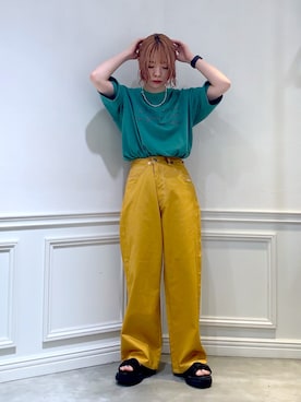 「PBLIM（ページボーイリム）のPAGEBOYLIM/カツラギスケーターパンツ（その他パンツ）」を使った、しらこさん（レディース・153cm）の夏コーディネート