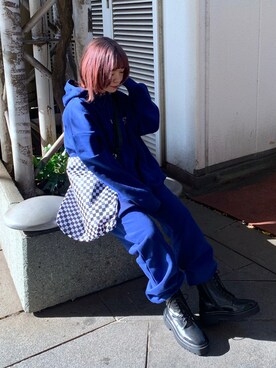 「153cm」｜「アイテム（スウェットパンツ）」を使った、しらこさん（レディース・153cm）の秋コーディネート