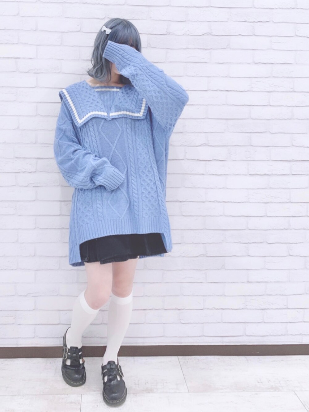 イコラブ着用　Candy Stripper　SAILOR CABLE ニット Candy Stripper（キャンディストリッパー）の「SAILOR CABLE ニット