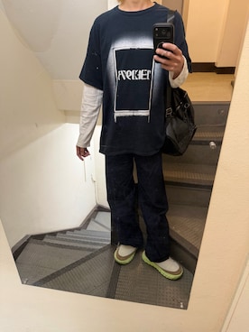 「SHEEN（シーン）のアイテム（Tシャツ/カットソー、ホワイト系）」を使った、JUNさん（メンズ・167cm）の夏コーディネート