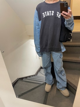 「SHEEN（シーン）のアイテム」を使った、JUNさん（メンズ・167cm）の秋コーディネート