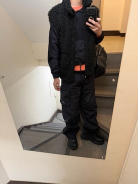 「アイテム（ダウンベスト）」を使った、JUNさん（メンズ・167cm）の秋コーディネート