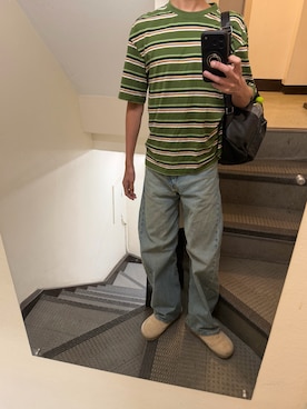 「H&M（エイチ・アンド・エム）のアイテム」を使った、JUNさん（メンズ・167cm）の夏コーディネート