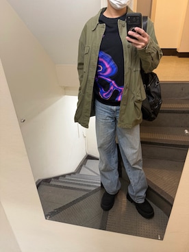 「アイテム（ミリタリージャケット）」を使った、JUNさん（メンズ・167cm・30代）の秋コーディネート