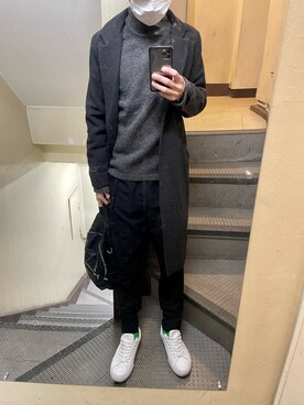 「WHITE（ホワイト）のアイテム」を使った、JUNさん（メンズ・167cm）の春コーディネート