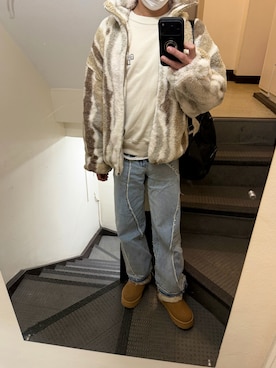 「SHEEN（シーン）のアイテム」を使った、JUNさん（メンズ・167cm）の冬コーディネート