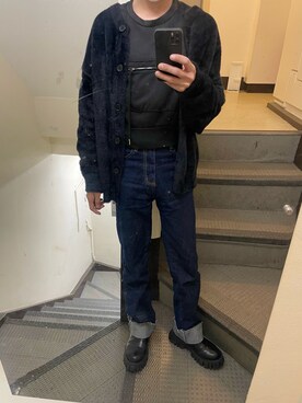 「アイテム（スウェット）」を使った、JUNさん（メンズ・167cm・30代）の春コーディネート