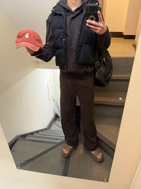 「アイテム（セットアップ）」を使った、JUNさん（メンズ・167cm）の秋コーディネート