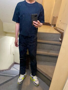 「WHITE（ホワイト）のアイテム」を使った、JUNさん（メンズ・167cm）の夏コーディネート