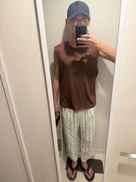 「SHEEN（シーン）のアイテム」を使った、JUNさん（メンズ・167cm）の夏コーディネート
