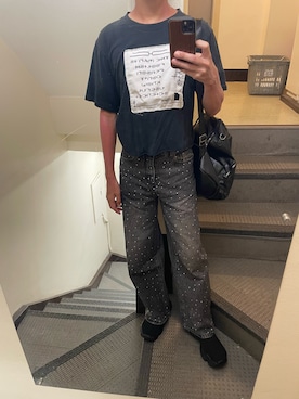 「SHEEN（シーン）のアイテム（シューズ）」を使った、JUNさん（メンズ・167cm）の夏コーディネート