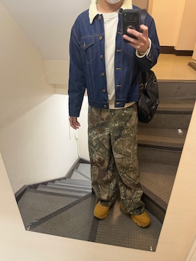 「アイテム（スウェット）」を使った、JUNさん（メンズ・167cm）の秋コーディネート