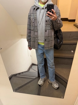 「アイテム（パーカー）」を使った、JUNさん（メンズ・167cm・30代）の冬コーディネート