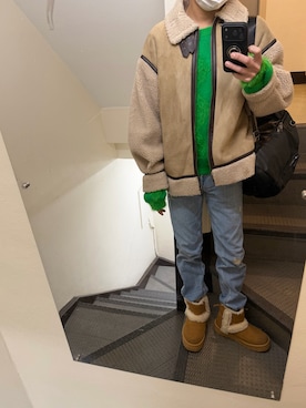 「SHEEN（シーン）のアイテム」を使った、JUNさん（メンズ・167cm）の冬コーディネート