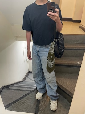 「H&M（エイチ・アンド・エム）のアイテム」を使った、JUNさん（メンズ・167cm）の秋コーディネート