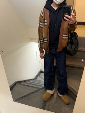 「アイテム（ブーツ）」を使った、JUNさん（メンズ・167cm・30代）の冬コーディネート