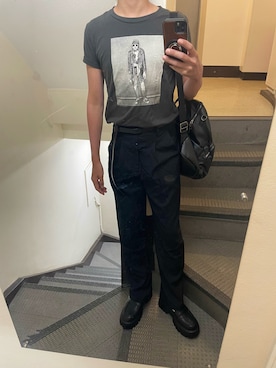 「アイテム（ローファー）」を使った、JUNさん（メンズ・167cm・30代）の秋コーディネート