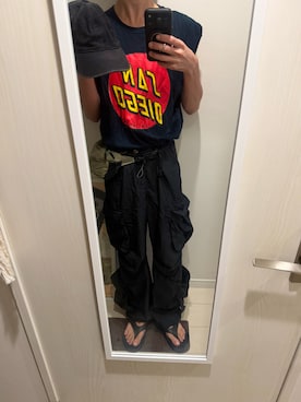 「H&M（エイチ・アンド・エム）のアイテム（キャップ）」を使った、JUNさん（メンズ・167cm）の秋コーディネート