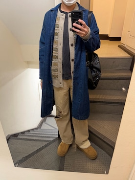 「アイテム（その他アウター）」を使った、JUNさん（メンズ・167cm）の冬コーディネート