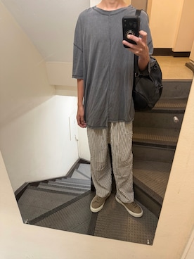 「H&M（エイチ・アンド・エム）のアイテム」を使った、JUNさん（メンズ・167cm）の夏コーディネート