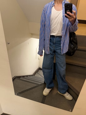 「H&M（エイチ・アンド・エム）のアイテム」を使った、JUNさん（メンズ・167cm）の春コーディネート