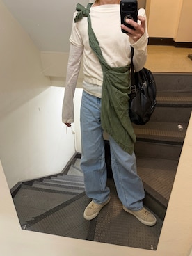「H&M（エイチ・アンド・エム）のアイテム（トップス）」を使った、JUNさん（メンズ・167cm）の春コーディネート