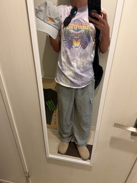 「GU（ジーユー）のアイテム（サングラス、ブラック系）」を使った、JUNさん（メンズ・167cm）の夏コーディネート