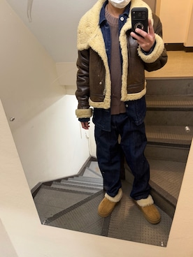 「SHEEN（シーン）のアイテム」を使った、JUNさん（メンズ・167cm）の冬コーディネート