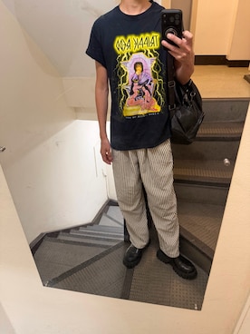 「SHEEN（シーン）のアイテム（その他パンツ、ホワイト系）」を使った、JUNさん（メンズ・167cm）の夏コーディネート