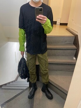 「FOREVER 21（フォーエバー トゥエンティーワン）のアイテム」を使った、JUNさん（メンズ・167cm）の春コーディネート