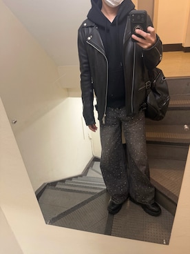 「Buffalo Bobs（バッファローボブズ）のアイテム（ジャケット/アウター）」を使った、JUNさん（メンズ・167cm）の秋コーディネート