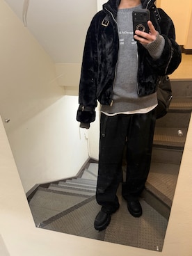 「SHEEN（シーン）のアイテム」を使った、JUNさん（メンズ・167cm）の冬コーディネート