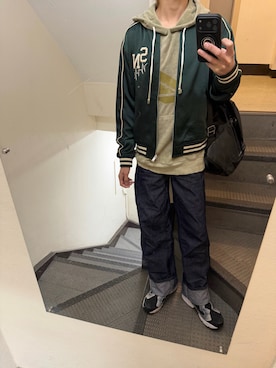 「SHEEN（シーン）のアイテム（パンツ）」を使った、JUNさん（メンズ・167cm）の春コーディネート